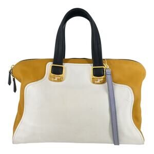 Fendi Chameleon Calfskin Colorblock Leather Tote Bag
